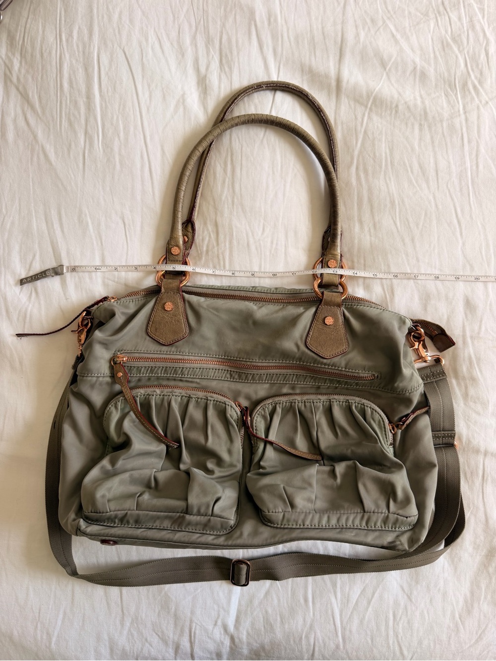 MZ Wallace Olive Green Bag with Adjustable Crossbody Strap - Picture 8 of 9